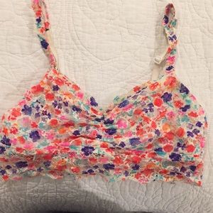 Victoria secret pink flower bralette